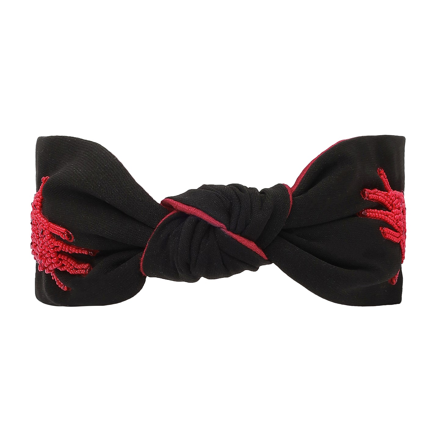 Halloween Red Beaded Black Headband