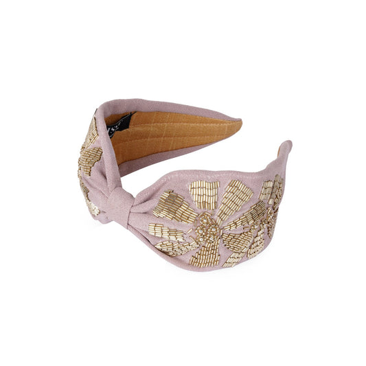 Natalia Headband- Pink & Gold