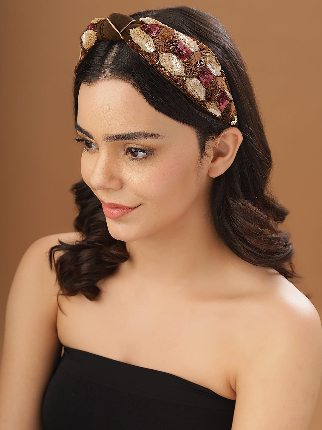 Arabella Headband- Coffee Brown