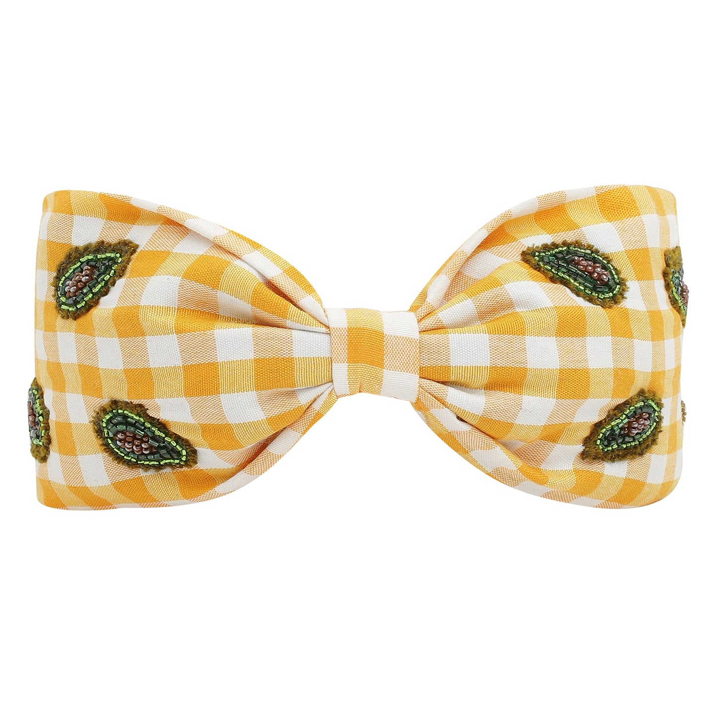 Avacado Gingham Statement Headband