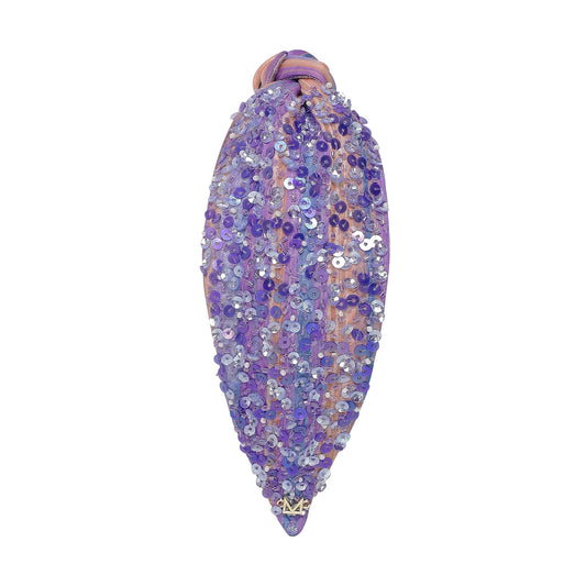 Lavender Sequin Statement Headband