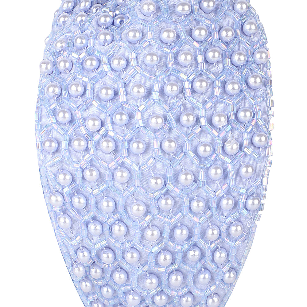 Pearl Embellished Headband- Lilac