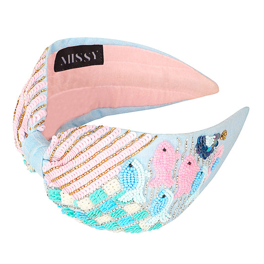 Blue Marine Headband- Blue