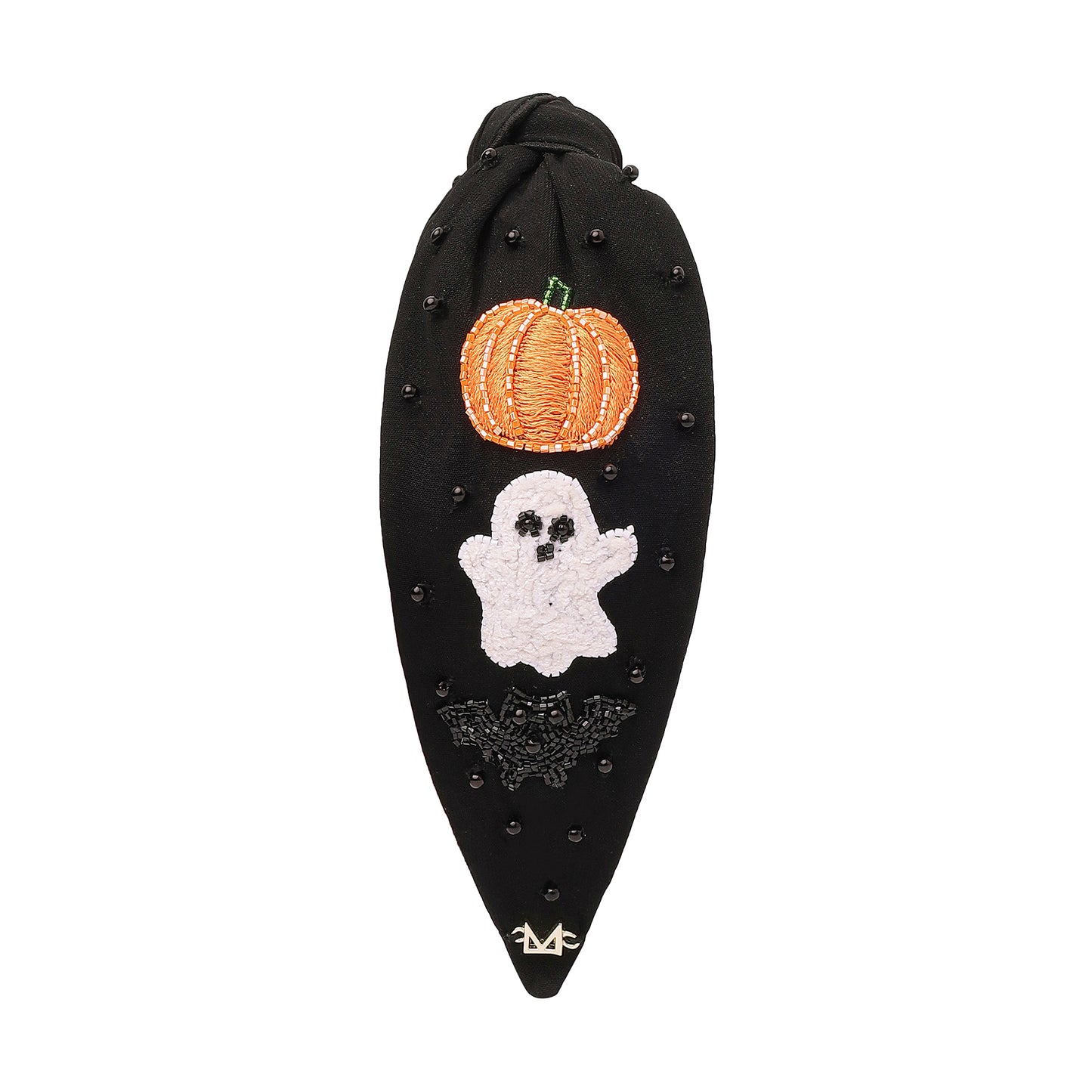 Halloween Pumpkin & Ghost Black Headband