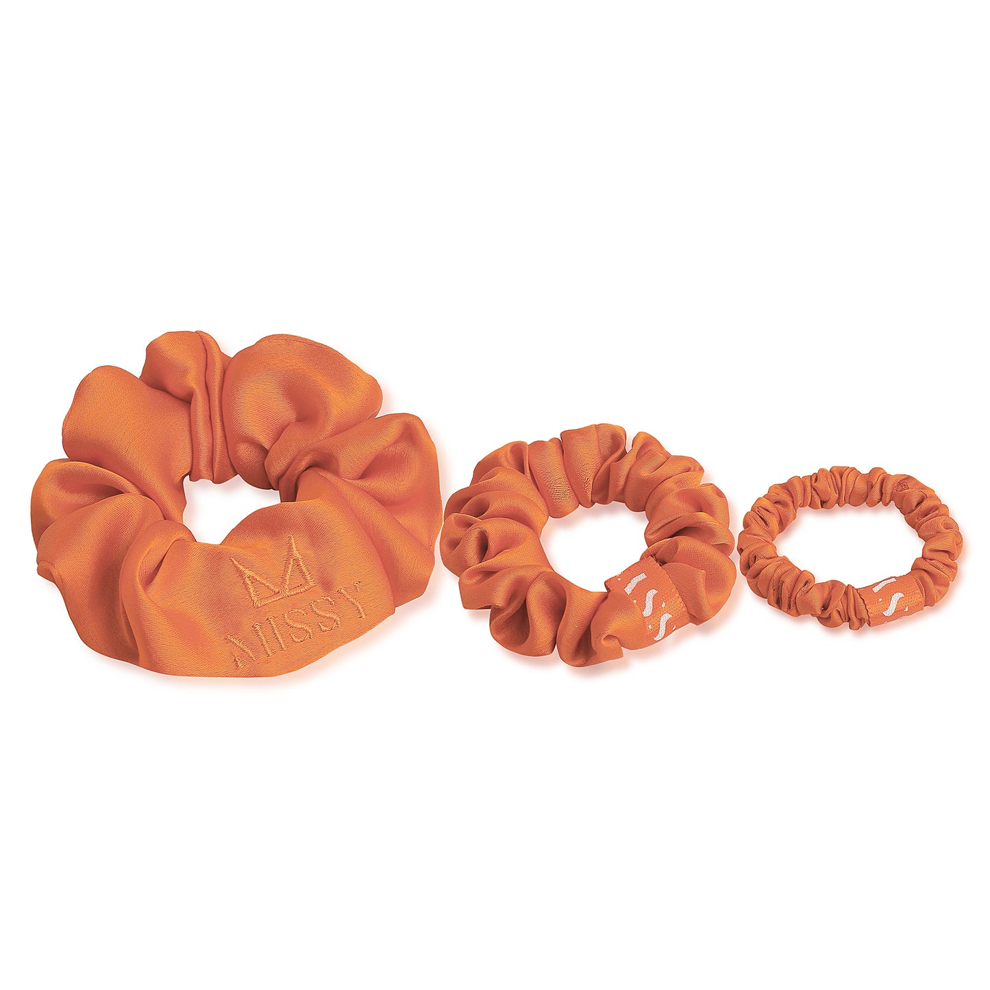 Missy Satin Scrunchie Set with Matching Pouch (Set of 3)
