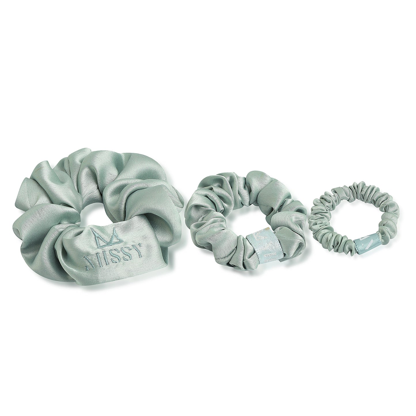 Missy Satin Scrunchie Set with Matching Pouch (Set of 3)