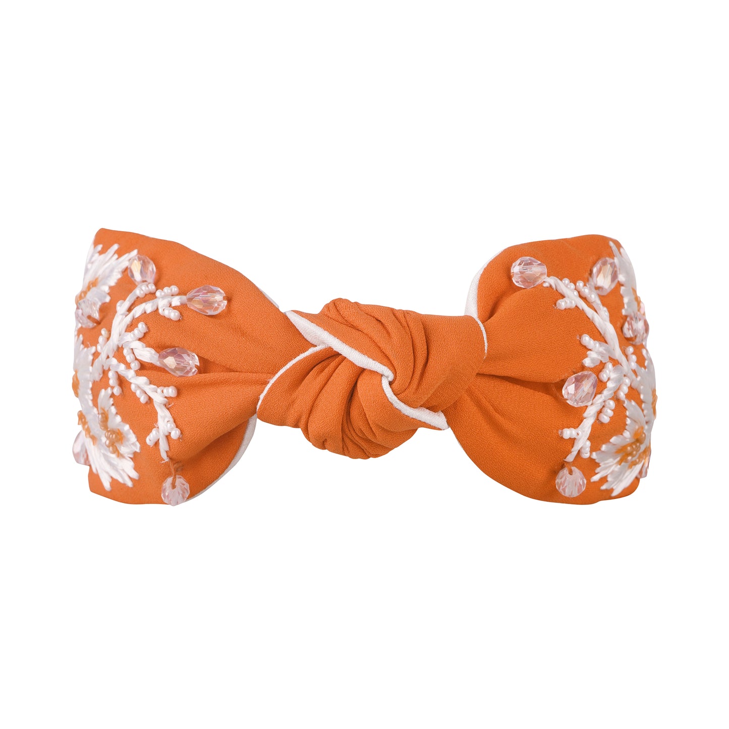 Zinnia Headband- Mandarin Orange