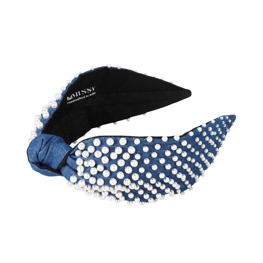 Margaret Headband- DENIM BLUE