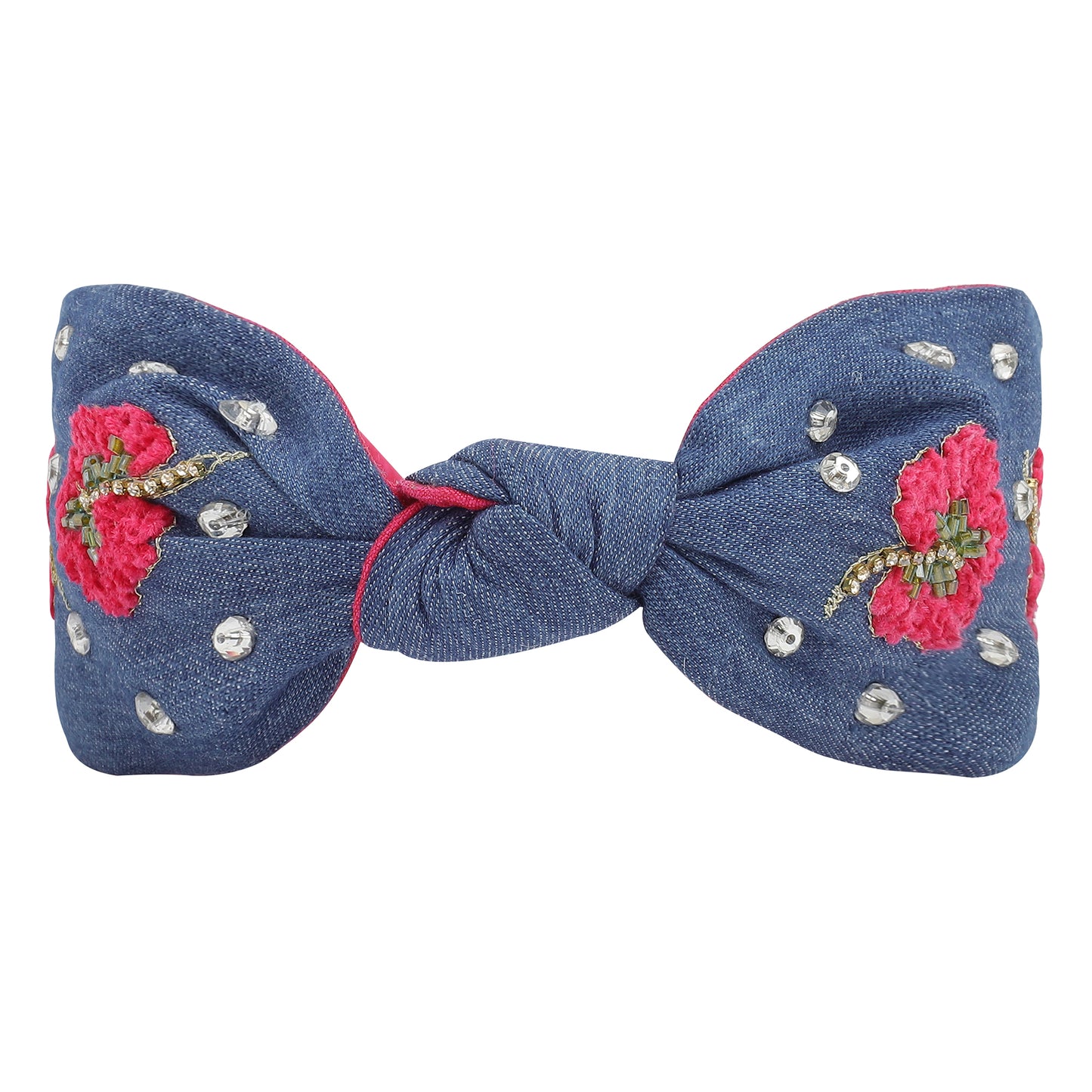 Classic Floral Pearl Embroidery Hairband