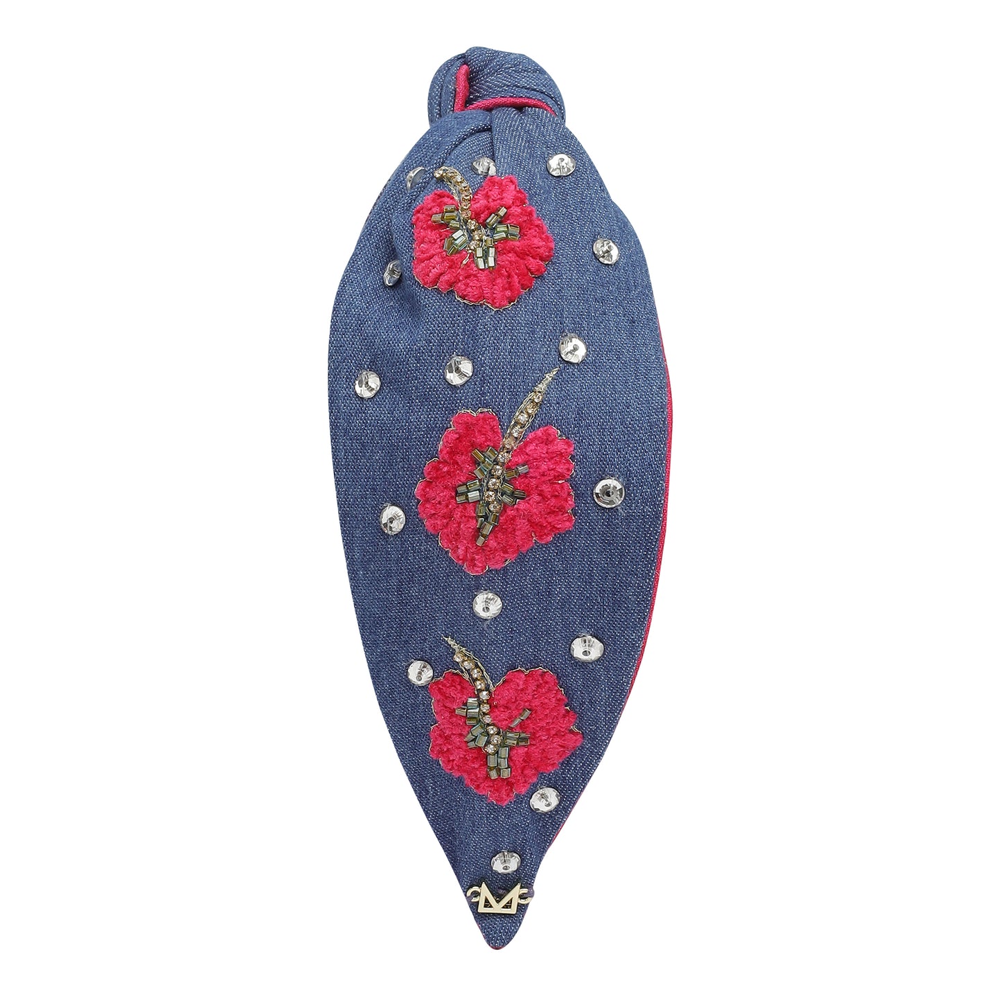 Classic Floral Pearl Embroidery Hairband