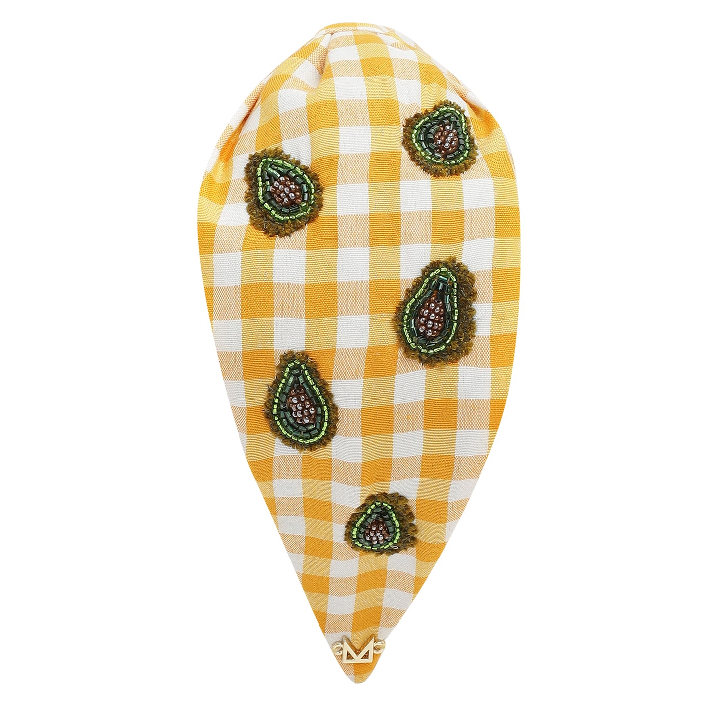 Avacado Gingham Statement Headband
