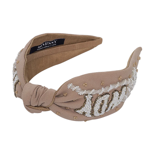 Howdy Beaded Statement Headband