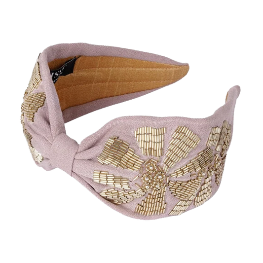 Natalia Headband- Pink & Gold