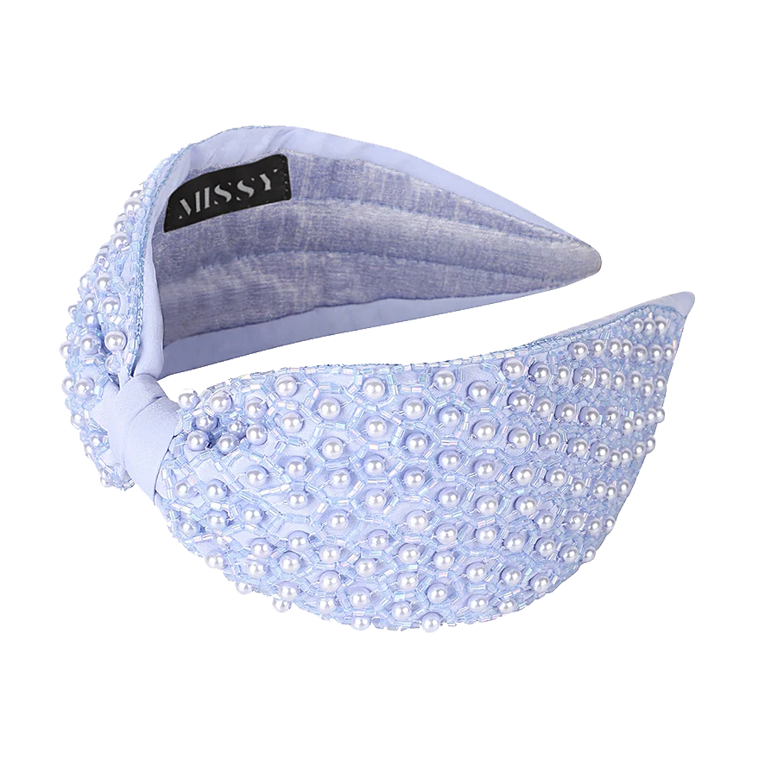 Pearl Embellished Headband- Lilac