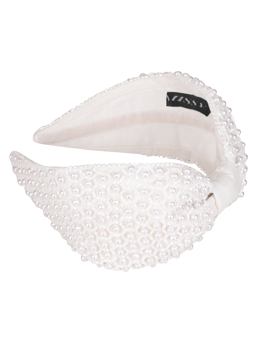 All-Over Pearl Headband White